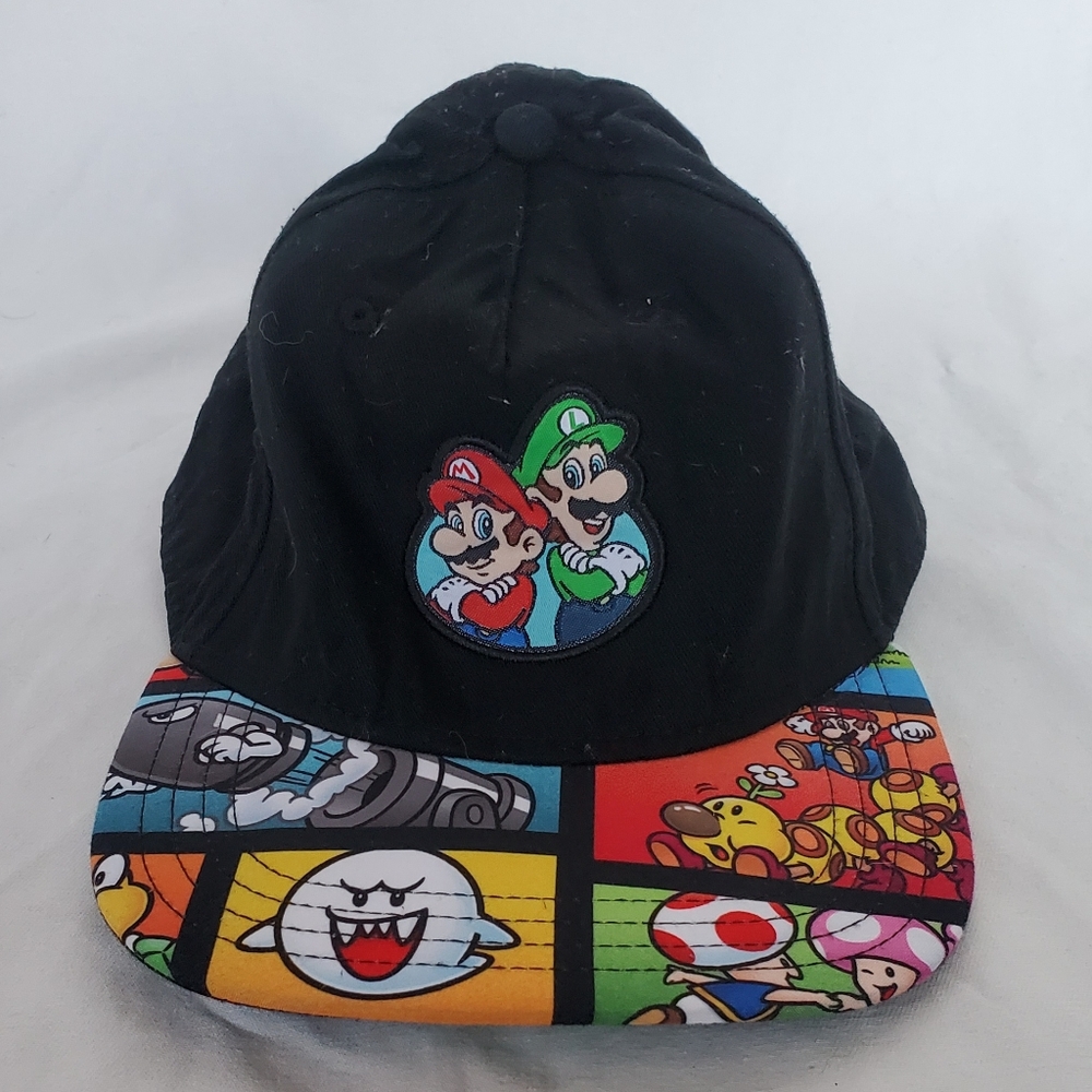 Super Mario Bros Hat Snapback Cap Nintendo Luigi Youth One Size Kids